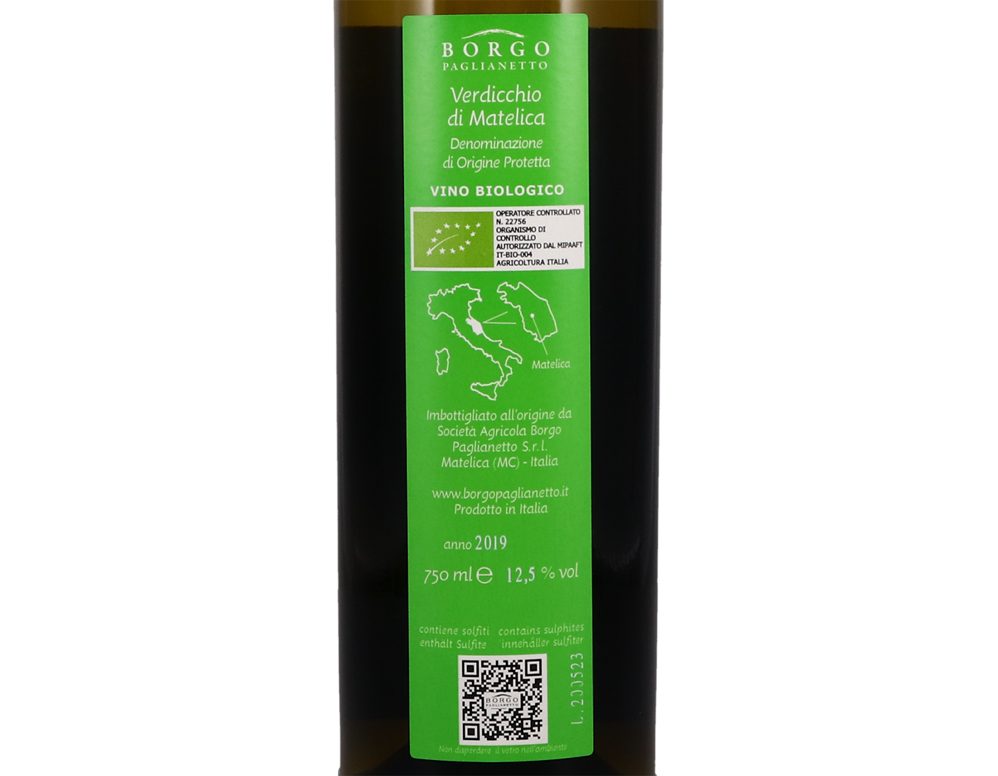 Verdicchio di Matelica Terravignata, Borgo Paglianetto 2019