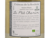 Anjou Blanc Le Petit Chenin ORGANIC Ch de la Roulerie 2020 view 3
