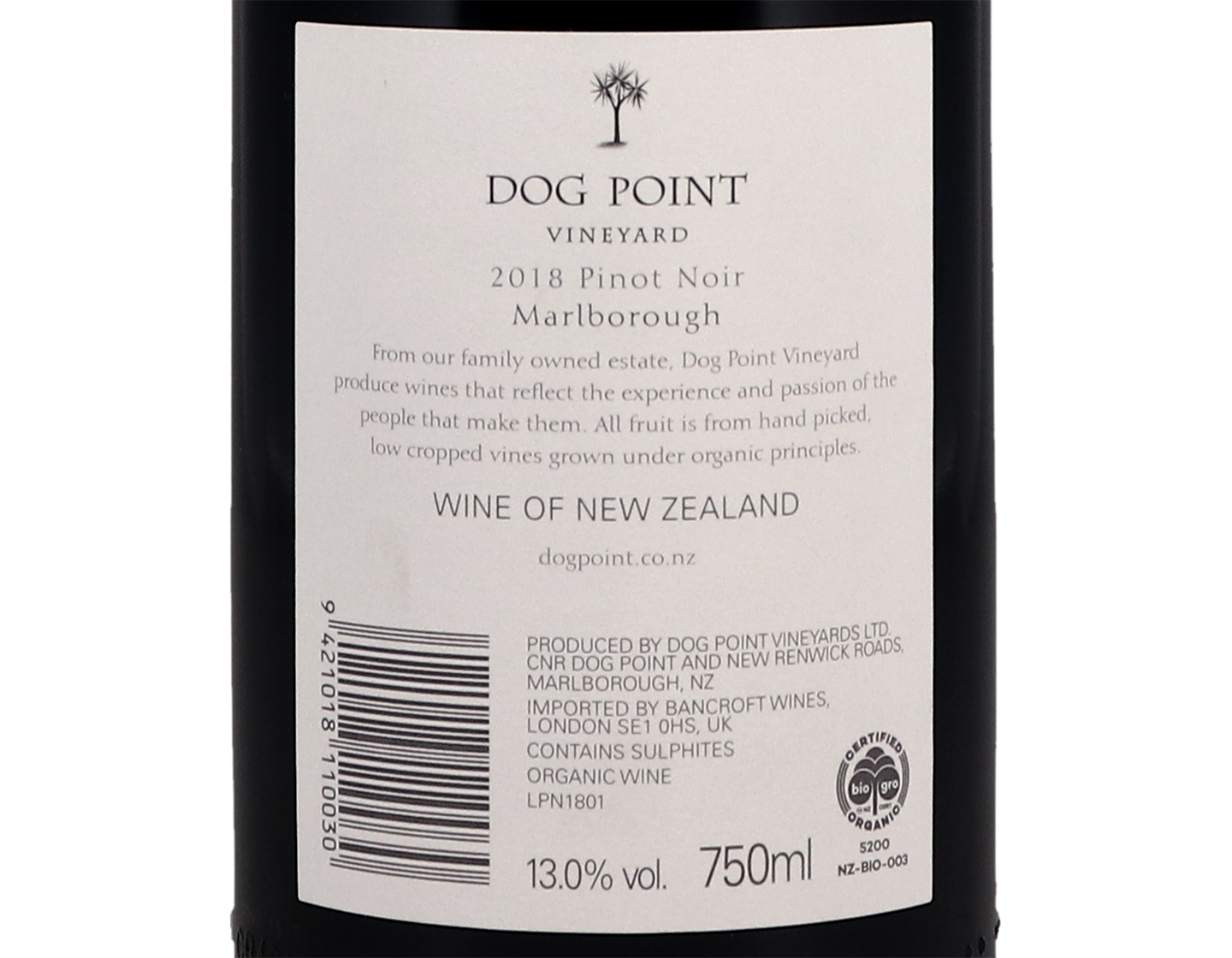Dog Point Marlborough Pinot Noir 2018