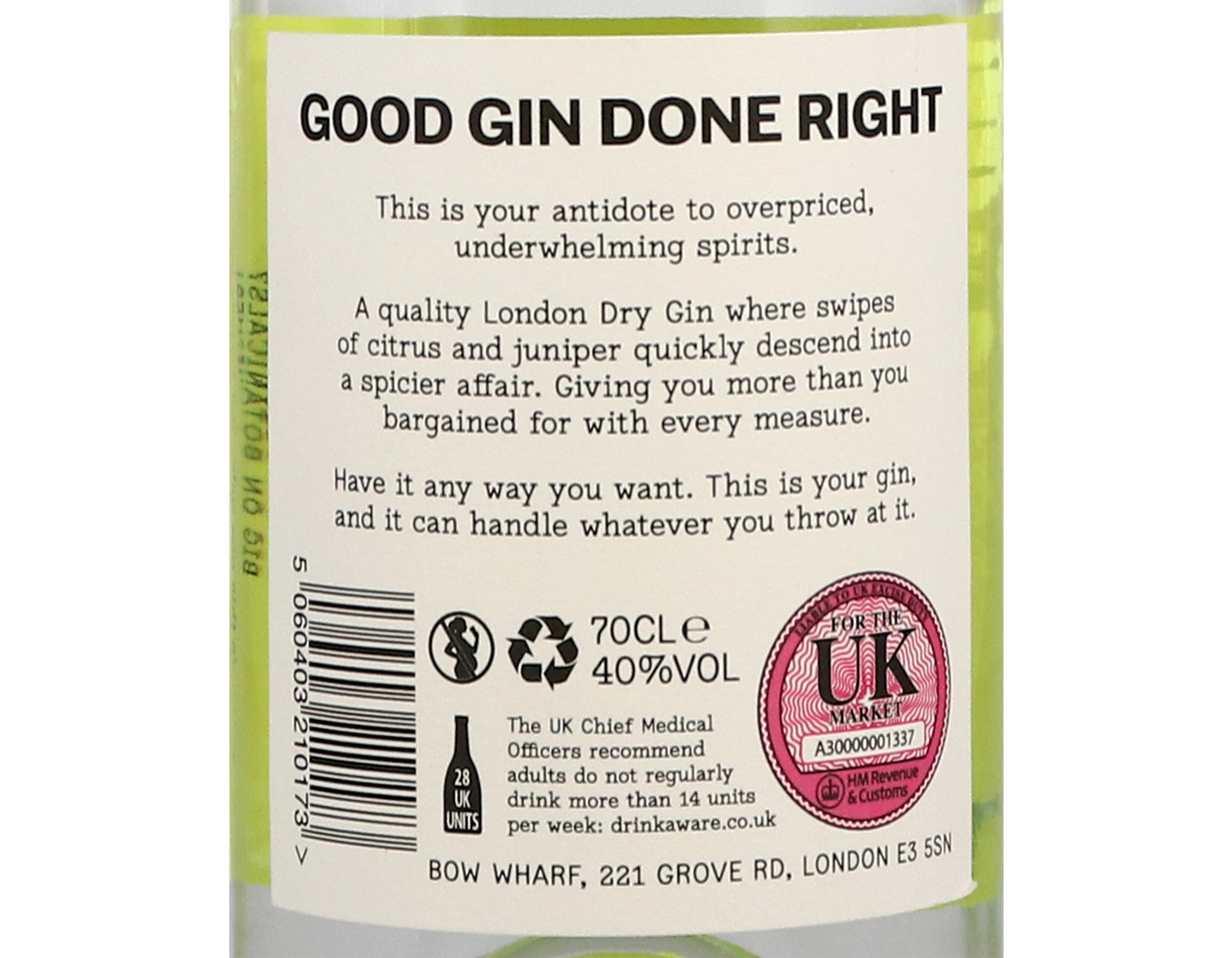East London Gin