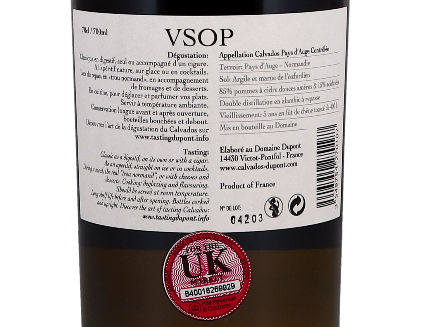 Calvados du Pays d'Auge VSOP 42%