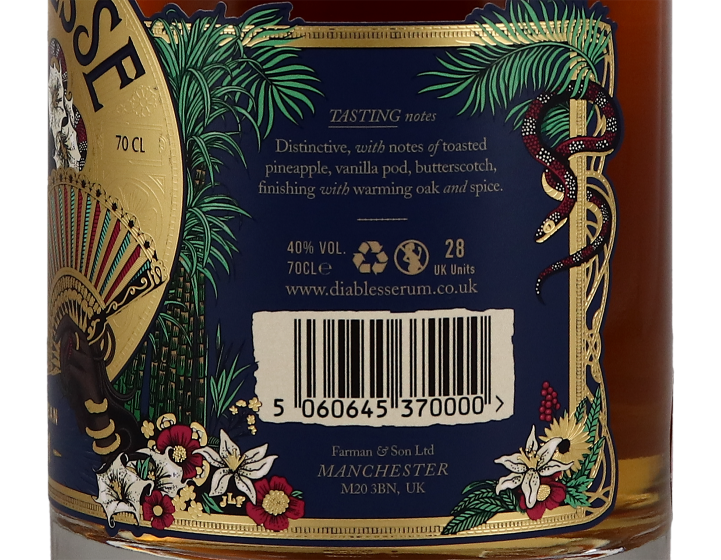 Diablesse Golden Caribbean Rum 40%