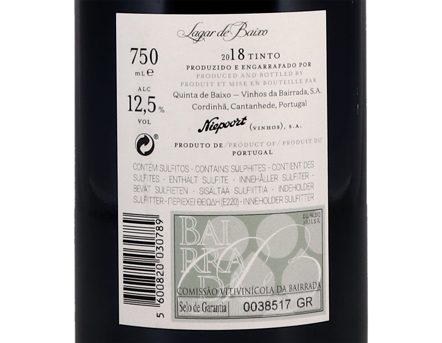 Niepoort Lagar de Baixo Bairrada 2018