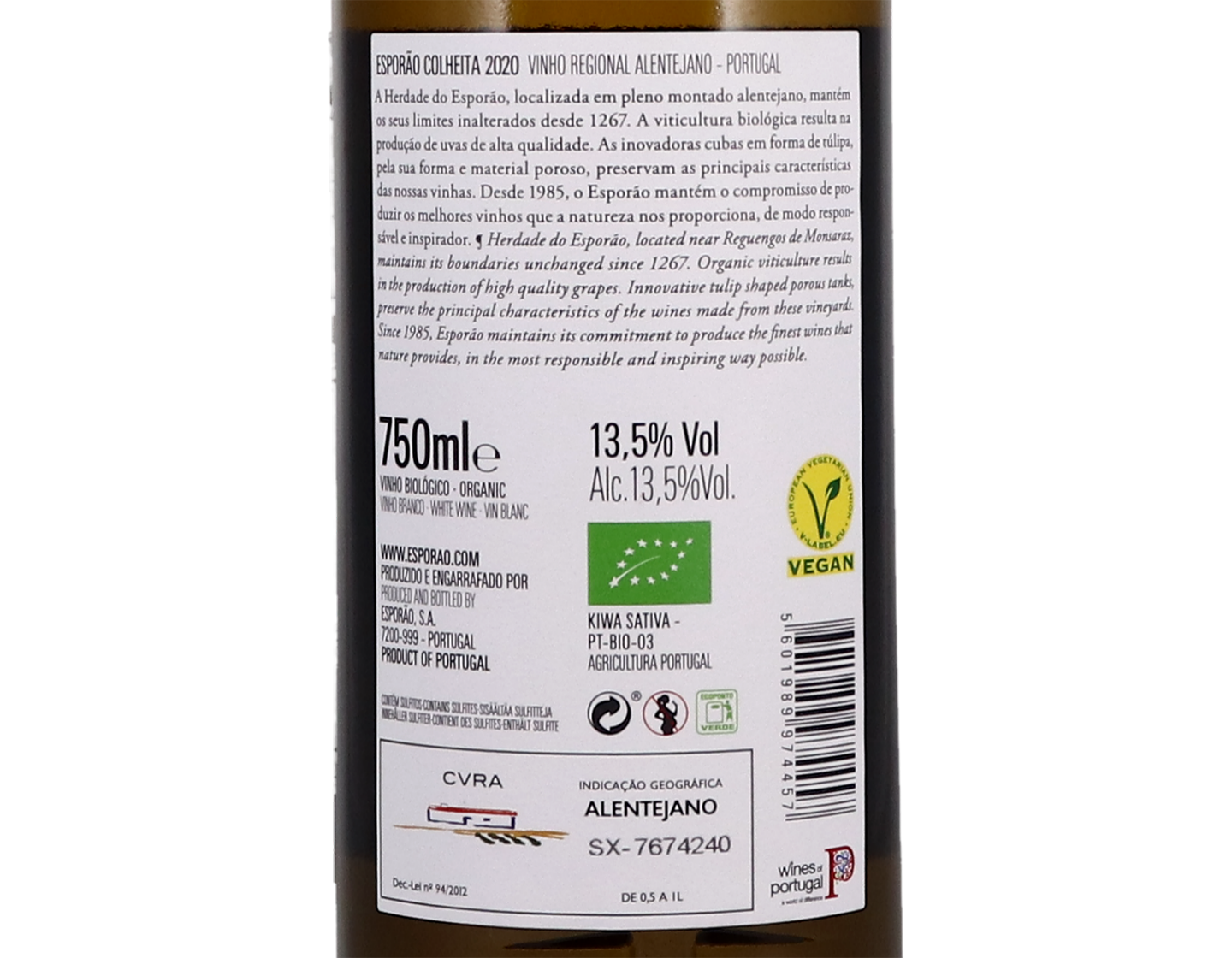 Esporao Colheita Branco ORGANIC Alentejano 2020