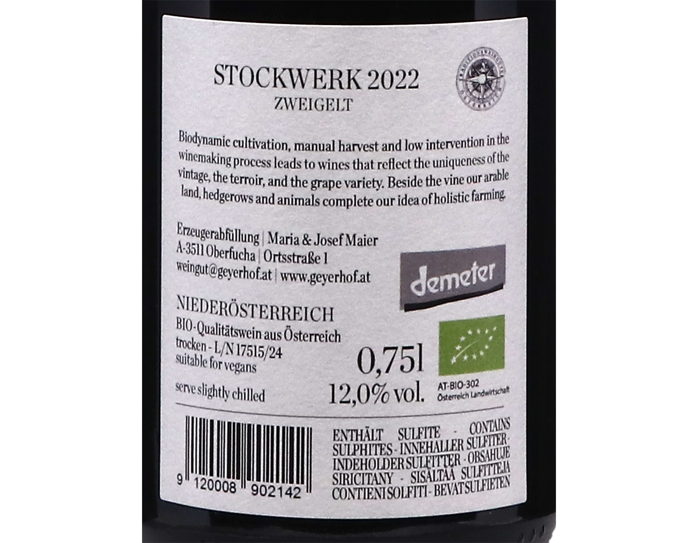 Geyerhof StockWerk Zweigelt 2022 ORGANIC