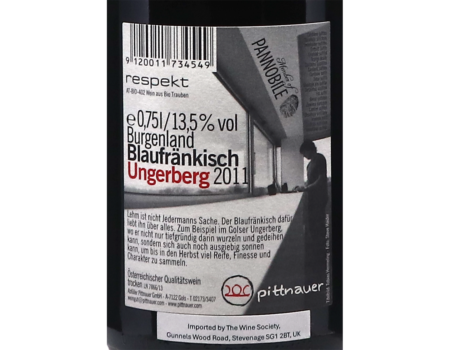 Pittnauer Ungerberg Blaufrankisch 2011 Burgenland