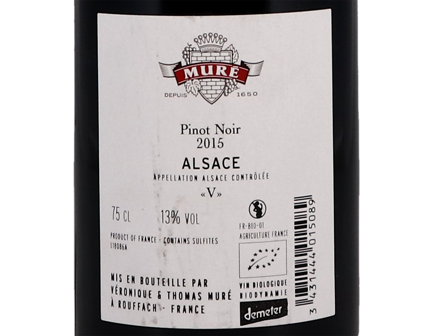 Pinot Noir V Mure 2015