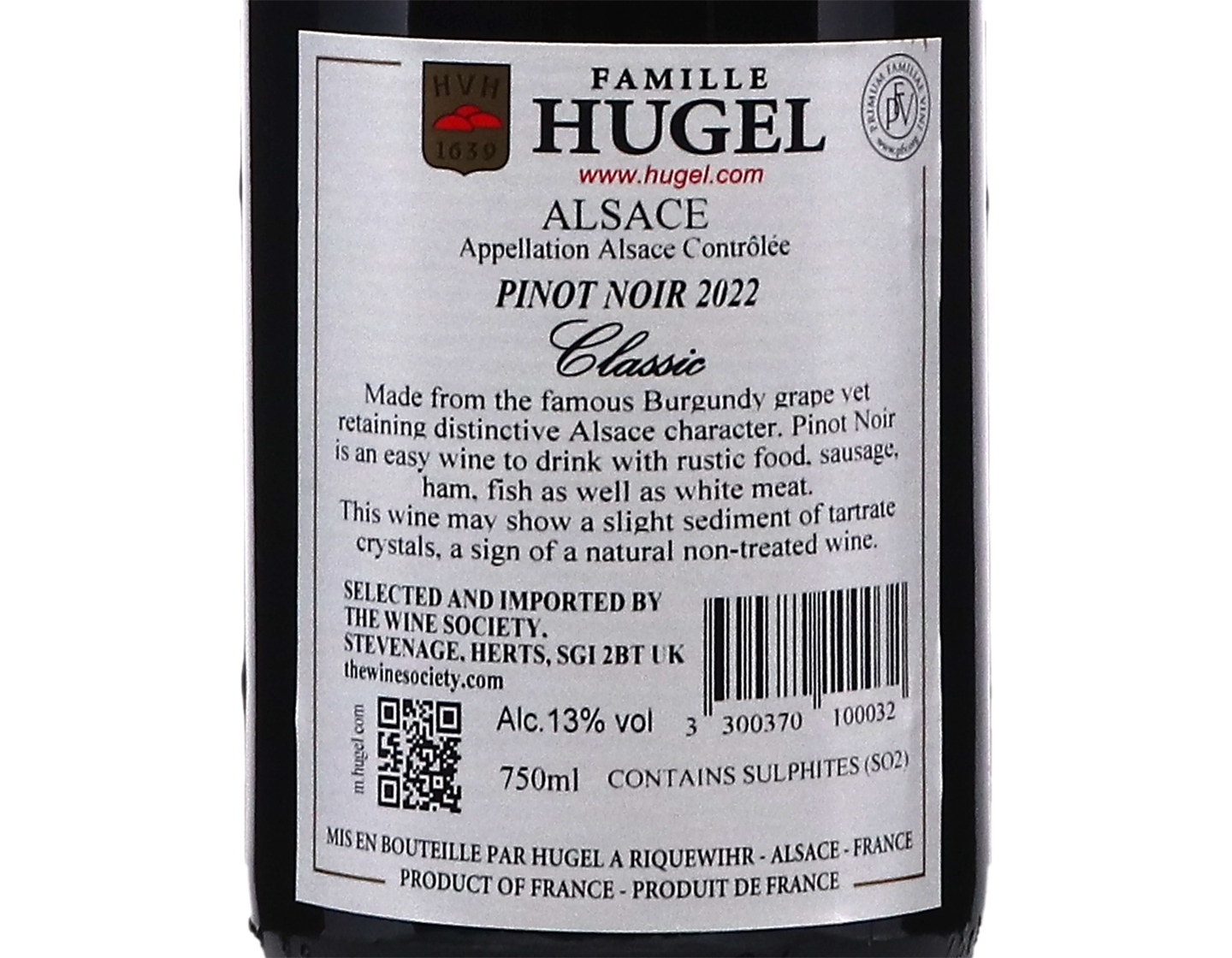 Pinot Noir Classic Famille Hugel 2022