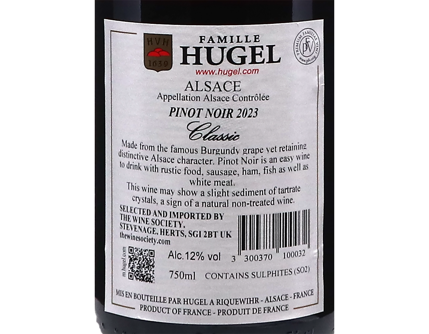 Pinot Noir Classic Famille Hugel 2023