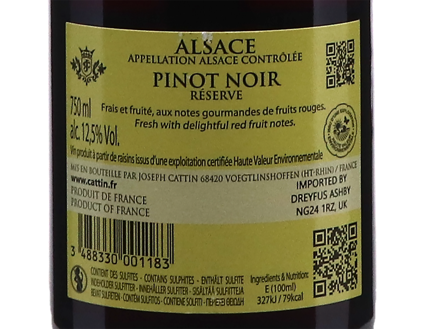 Pinot Noir Reserve Joseph Cattin 2025