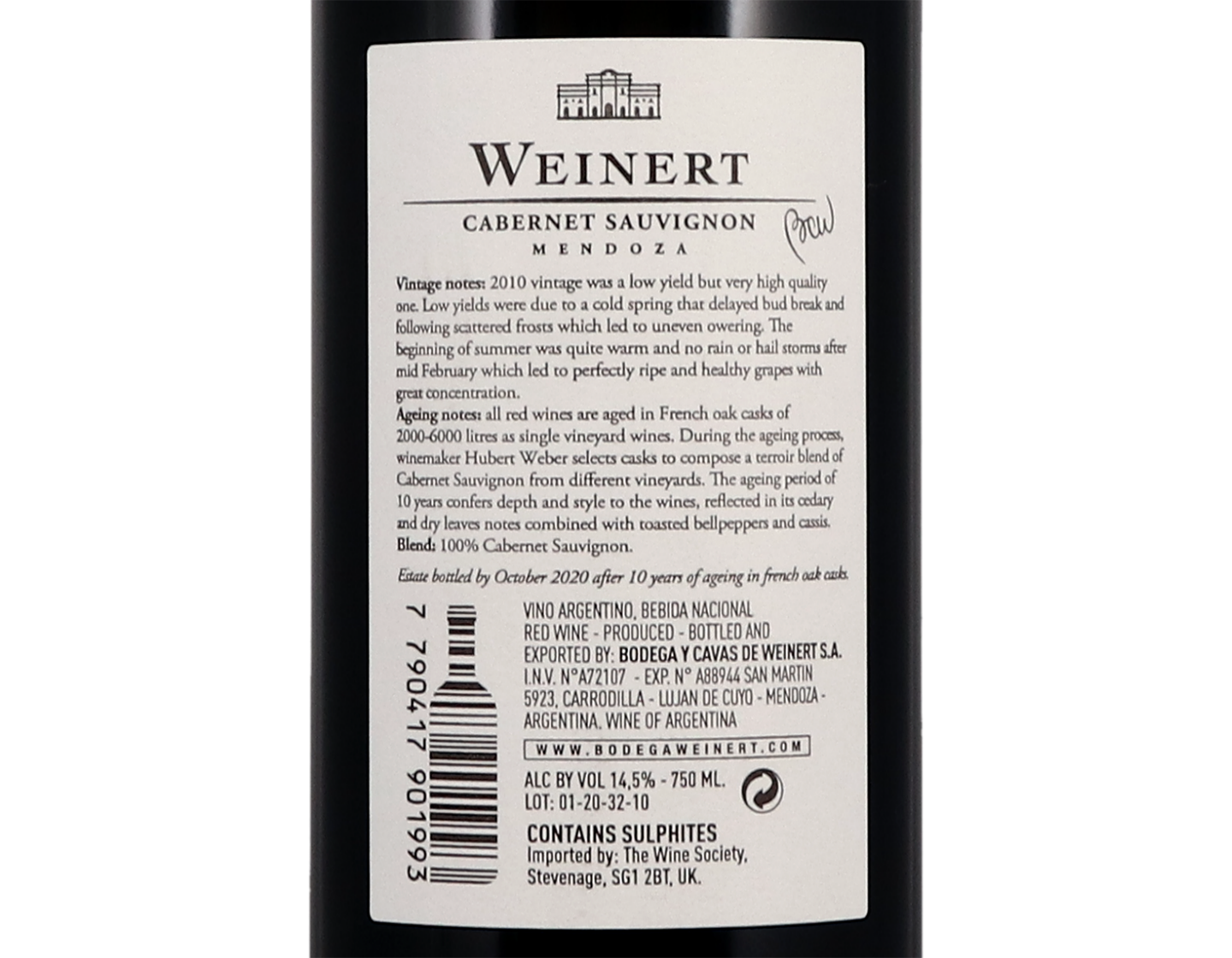 Weinert Cabernet Sauvignon 2010