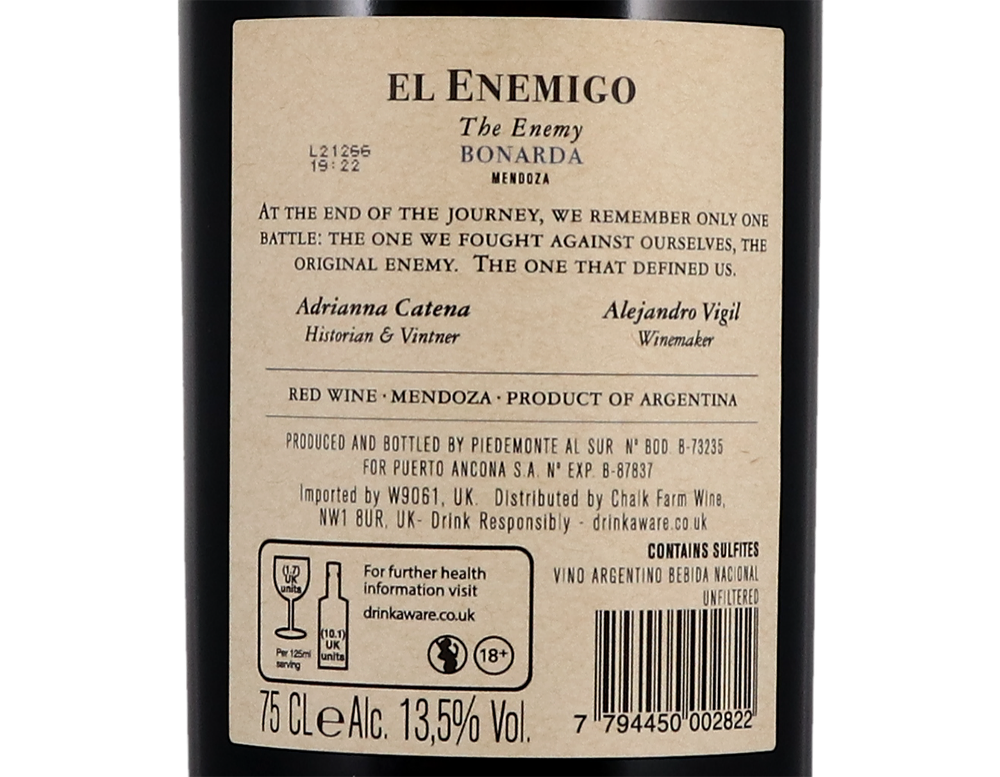 El Enemigo Bonarda 2018