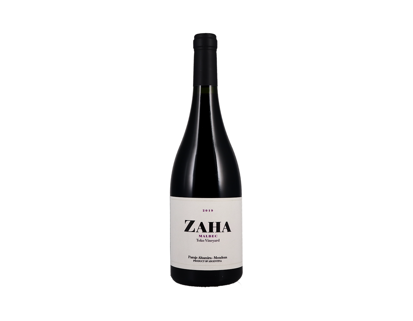 Zaha Toko Vineyard Paraje Altamira Malbec 2019