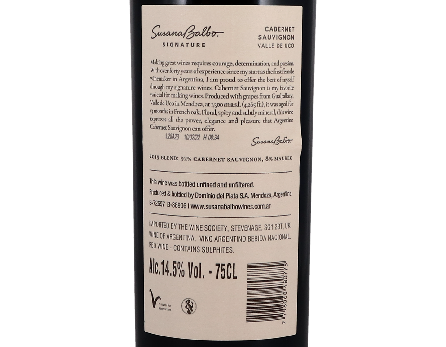 Susana Balbo Signature Cabernet Sauvignon Uco Valley 2019