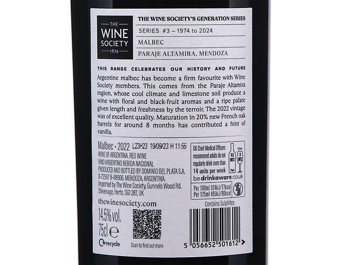 The Wine Society's Generation Series Argentine Malbec 2022