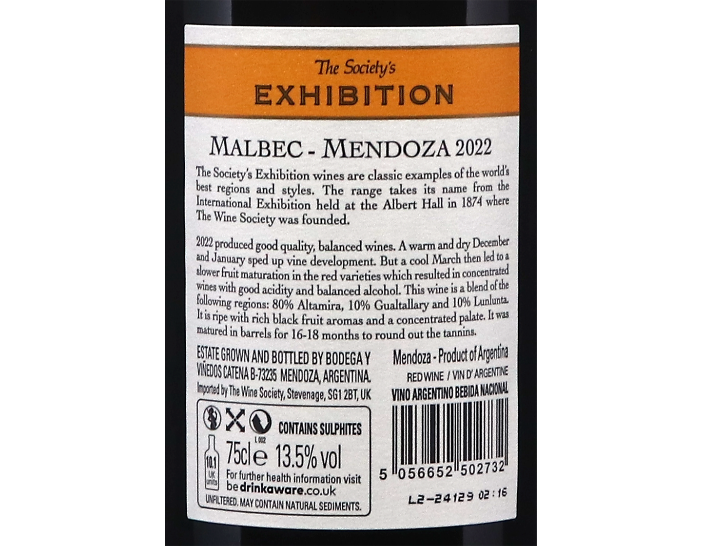 The Society's Exhibition Mendoza Malbec 2022
