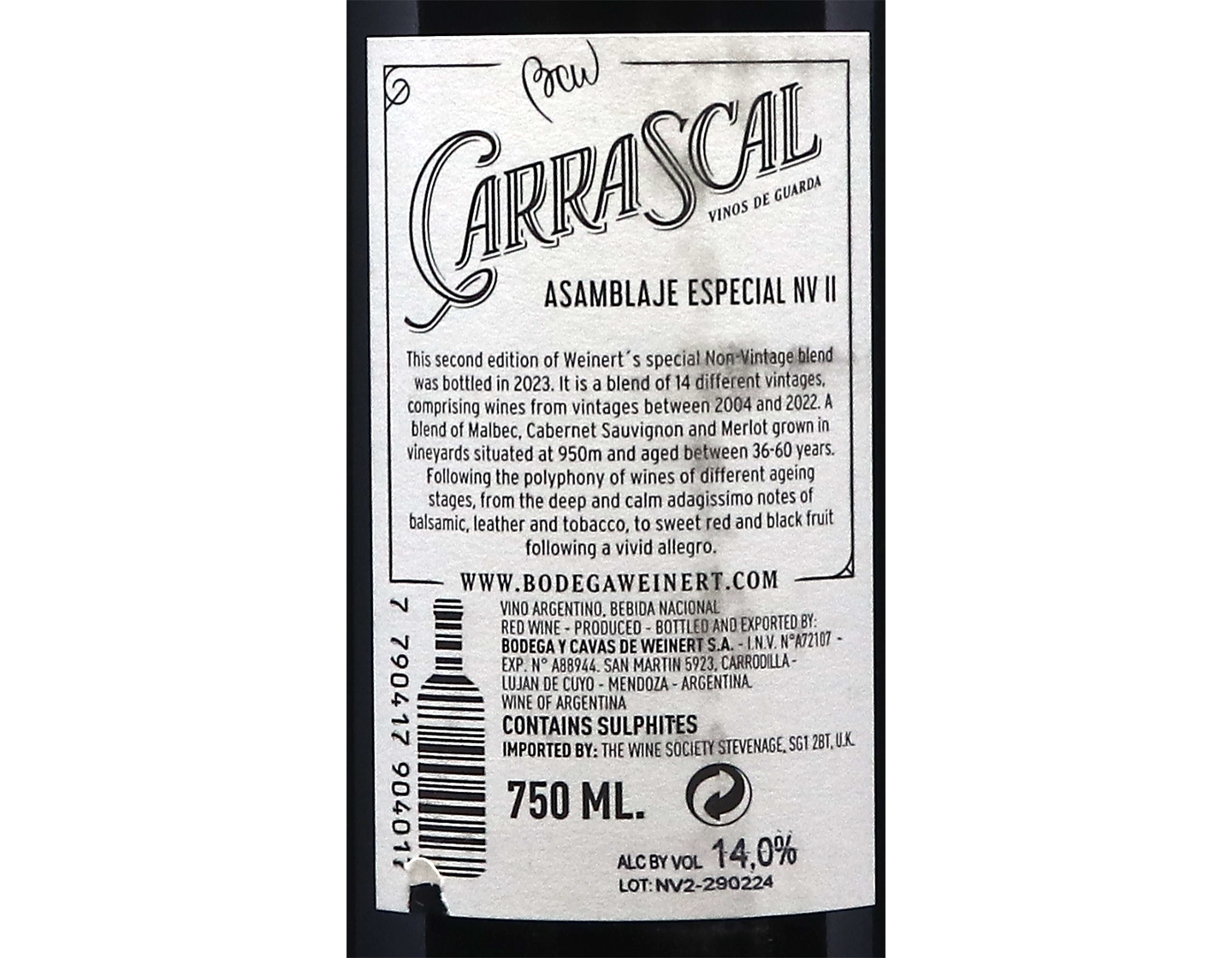 Weinert Carrascal Assemblaje Especial NV No.2