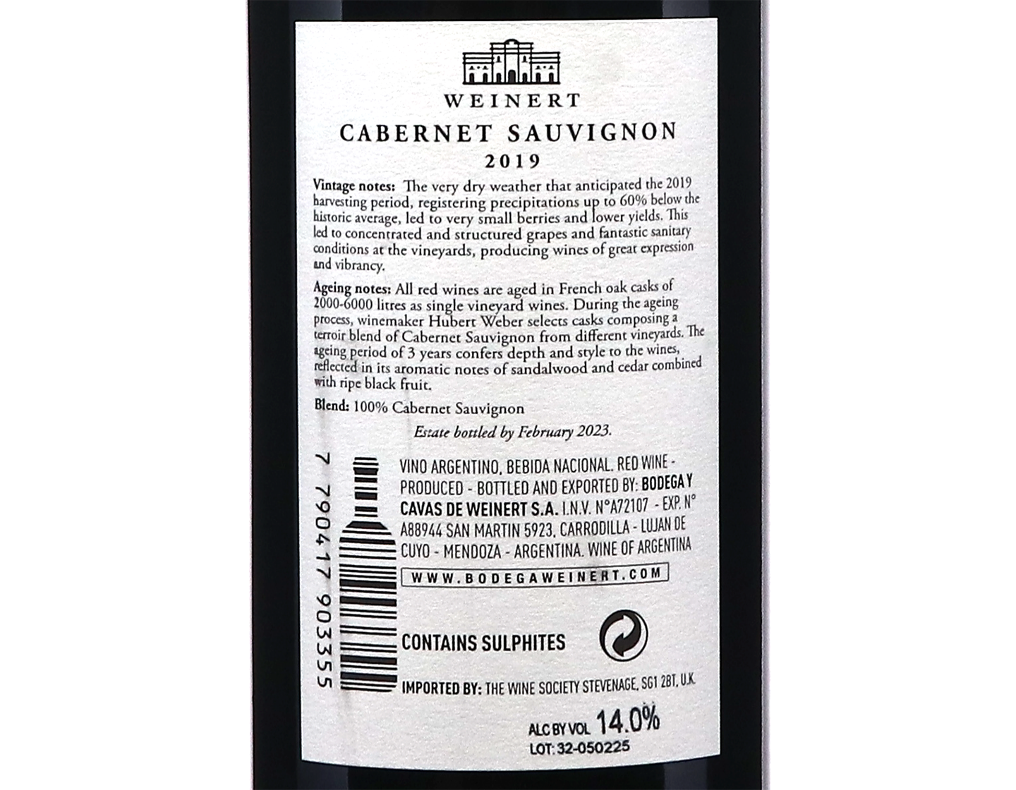 Weinert Cabernet Sauvignon 2019