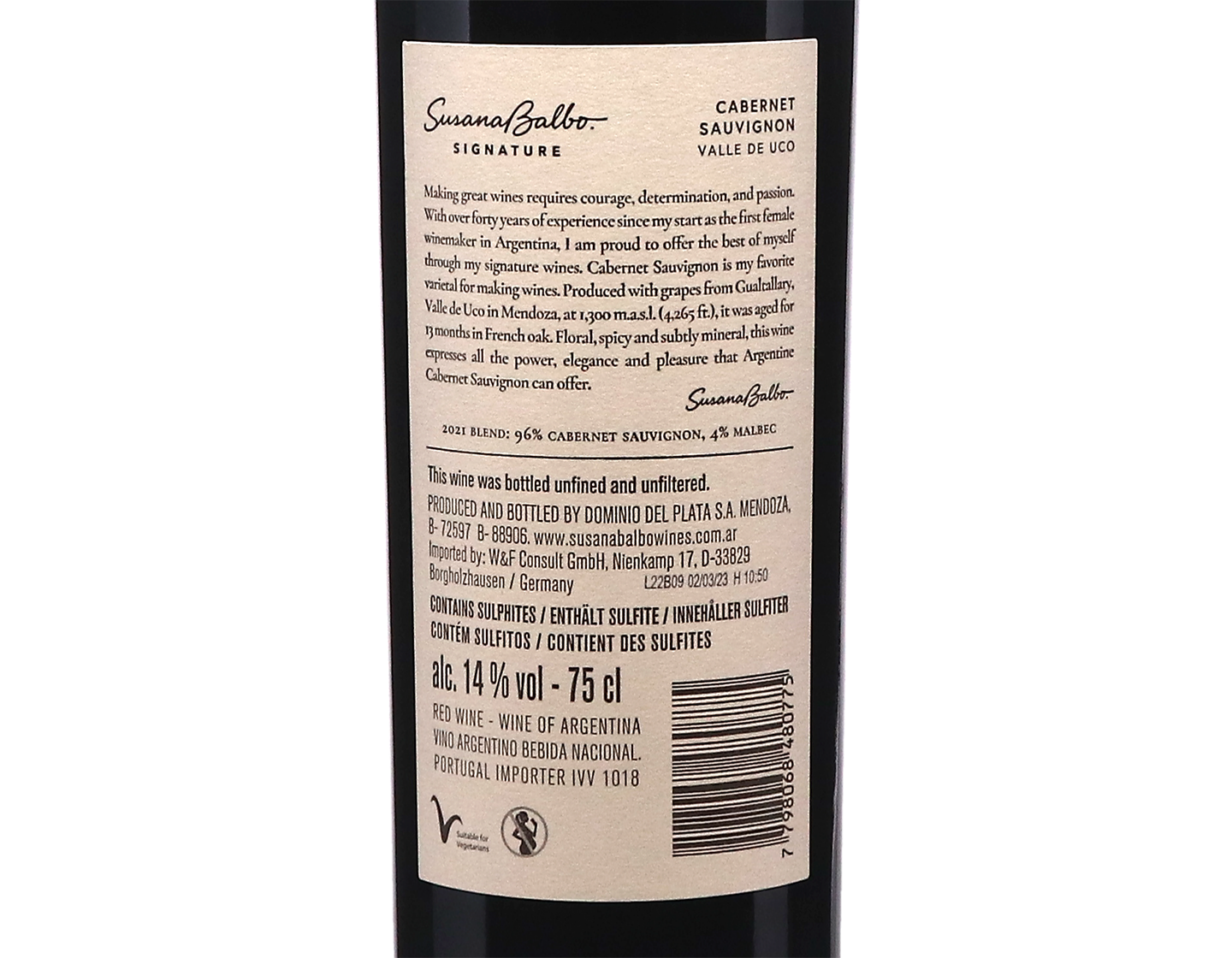 Susana Balbo Signature Cabernet Sauvignon Uco Valley 2021
