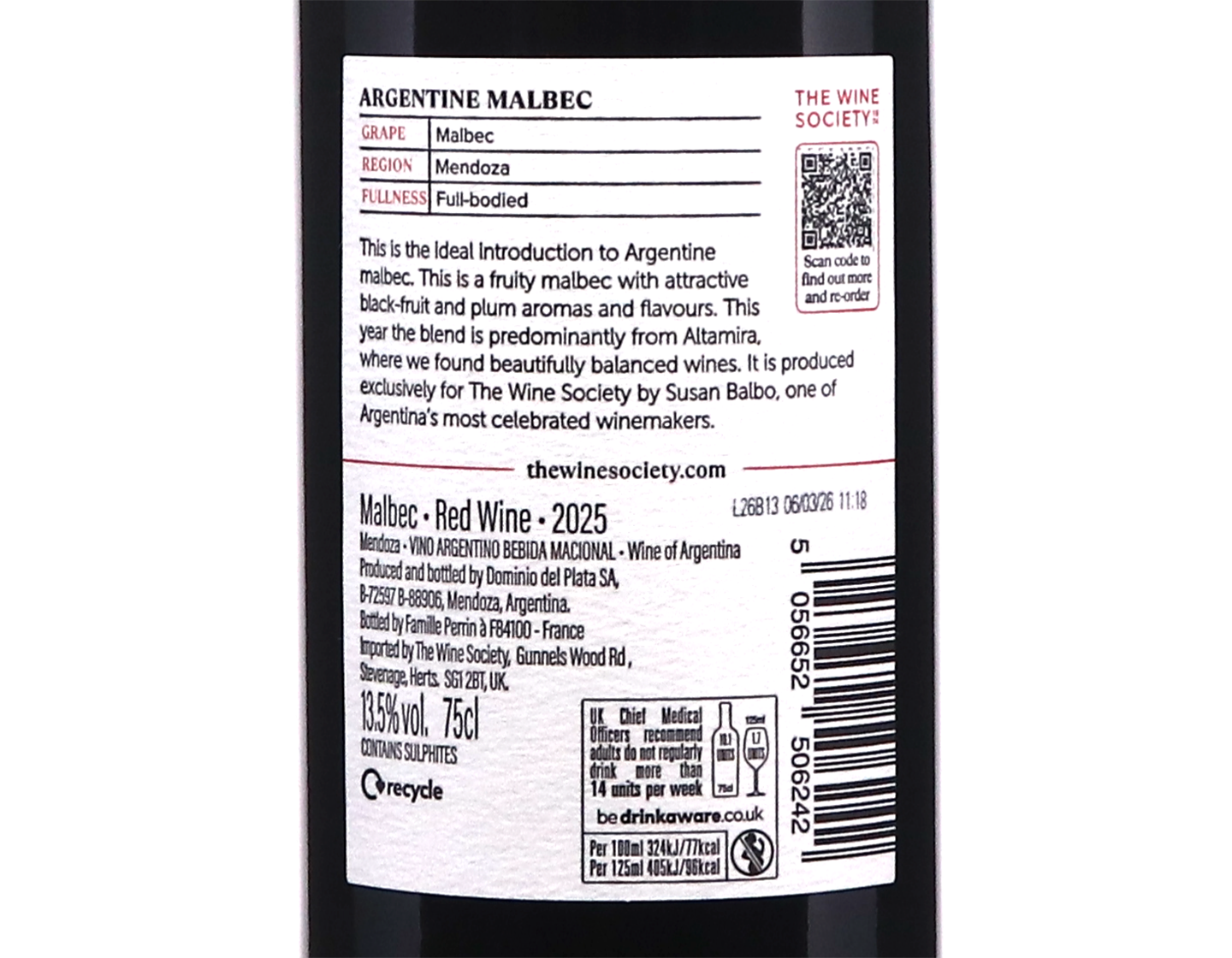 The Society's Argentine Malbec 2025