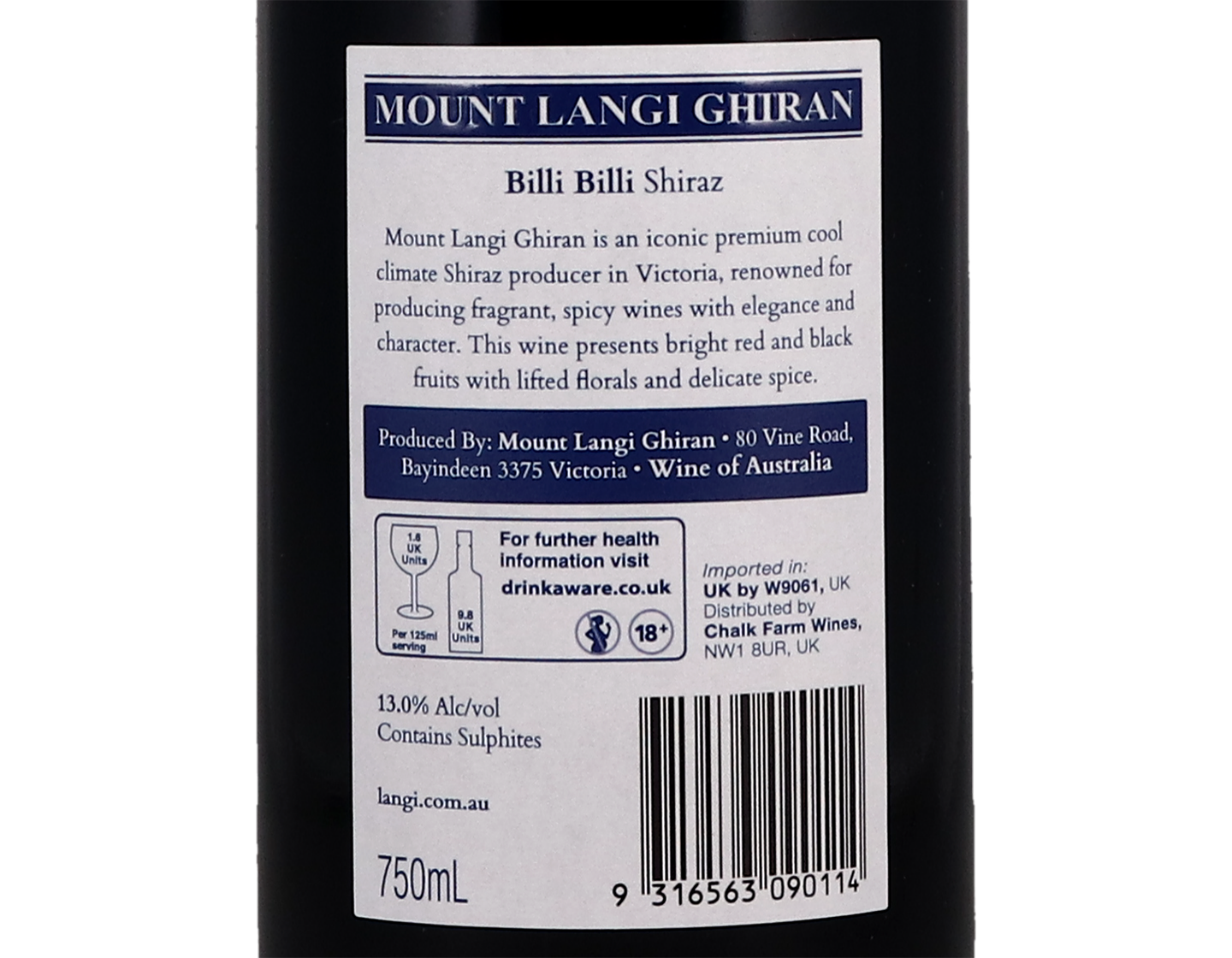 Billi Billi Grampians Shiraz 2018