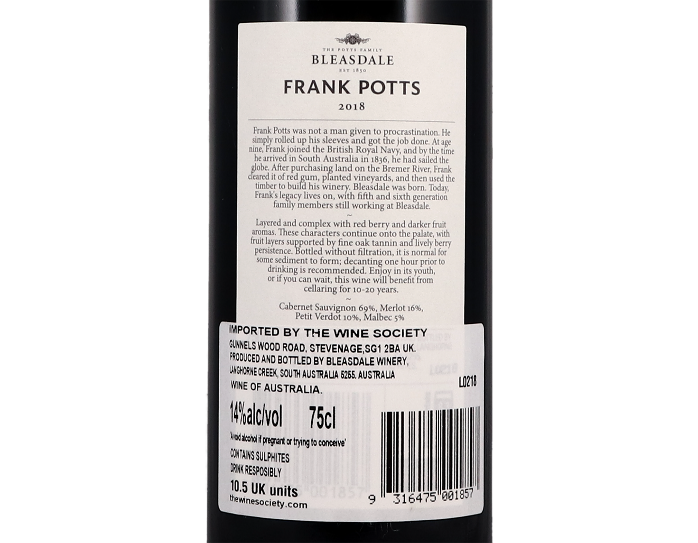 Bleasdale Frank Potts 2018