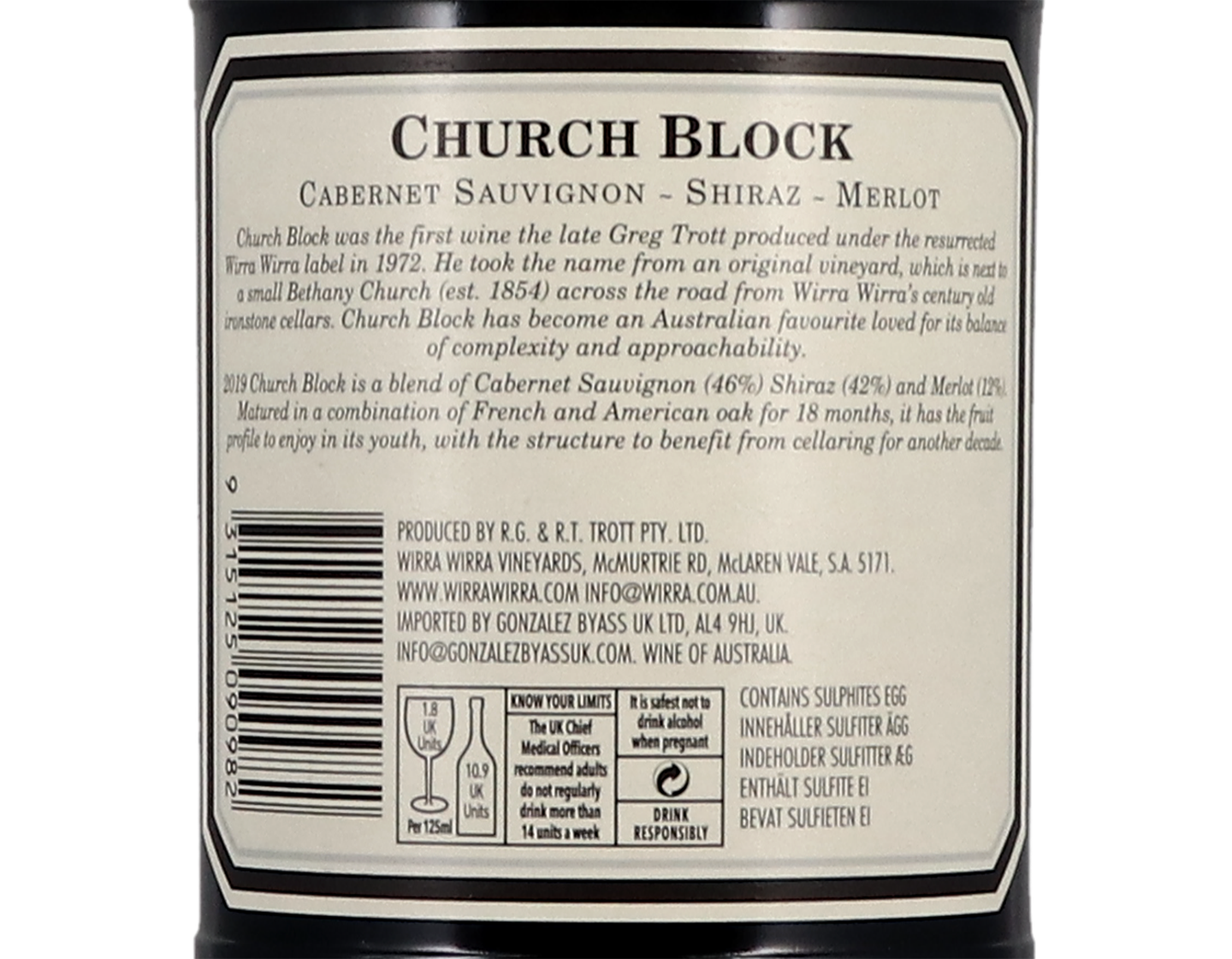 Wirra Wirra McLaren Vale Church Block 2019