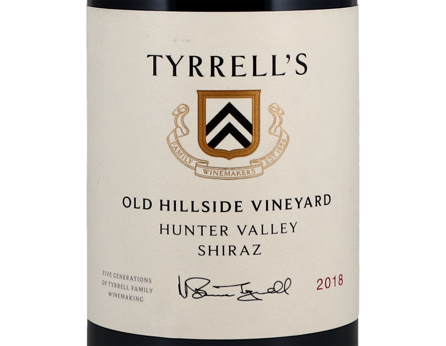 Tyrrells Old Hillside Vineyard Hunter Valley Shiraz 2018