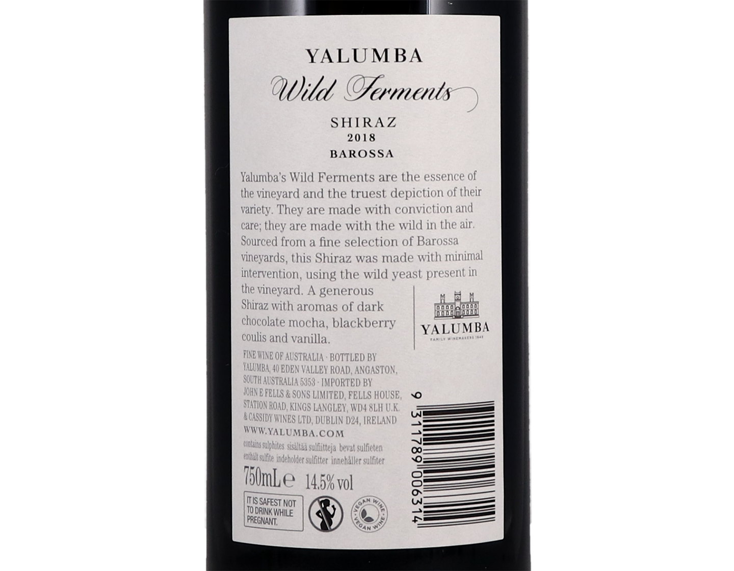 Yalumba Wild Ferment Barossa Shiraz 2018