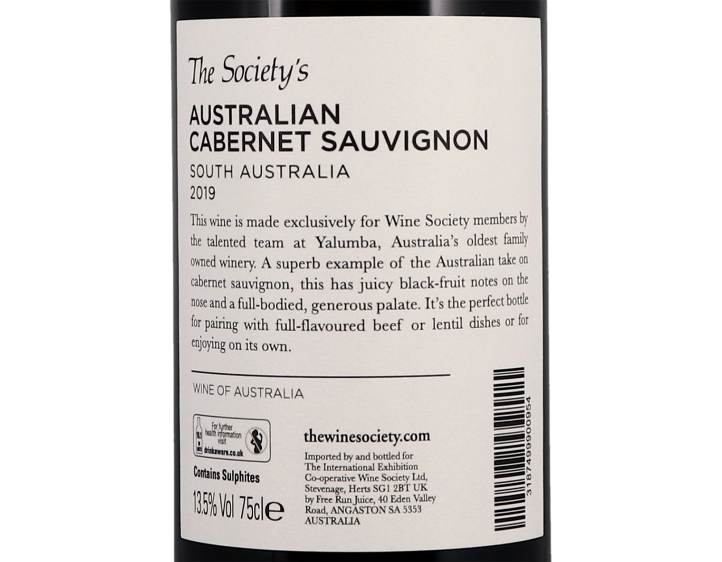 The Society's Australian Cabernet Sauvignon 2019