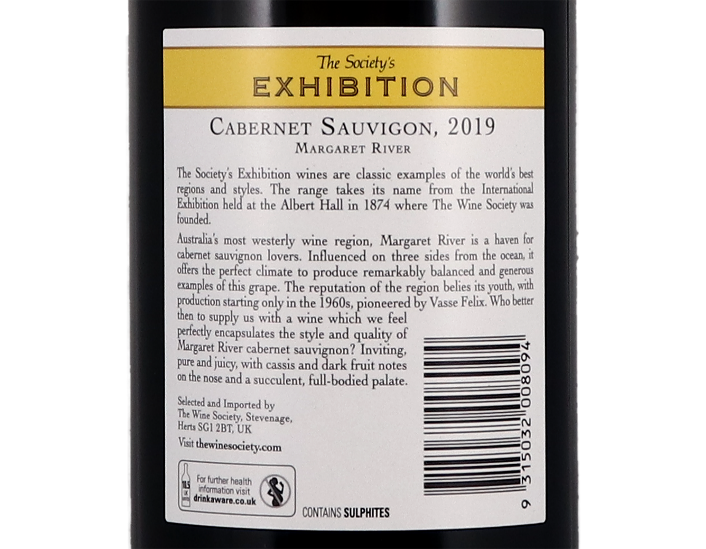 The Societys Exhibition Margaret River Cabernet Sauvignon 2019