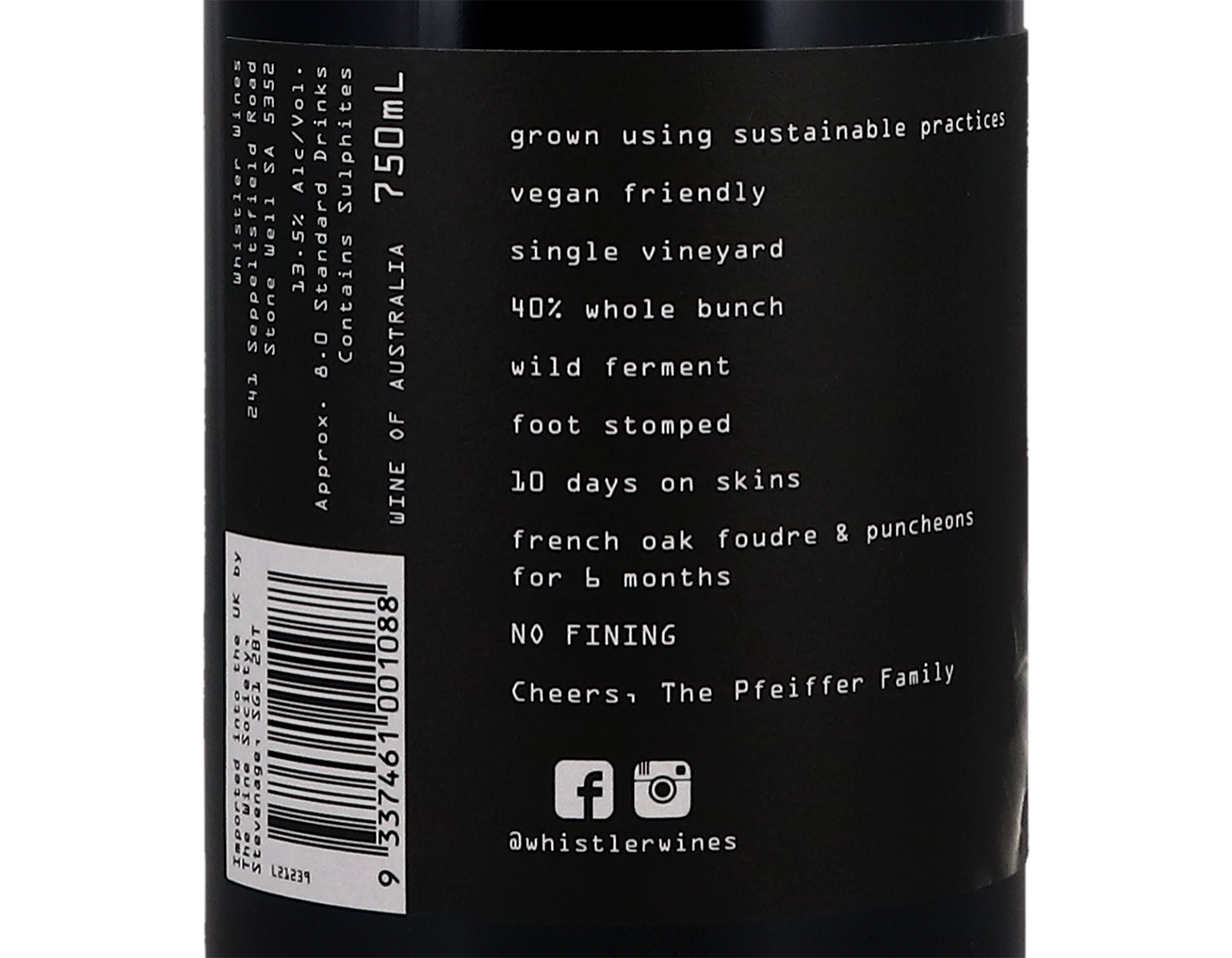 Whistler Wines 'Get In My Belly' Barossa Valley Grenache 2021