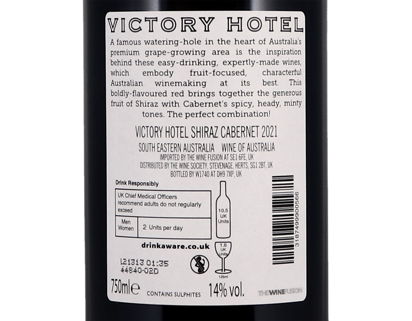Victory Hotel Australian Shiraz Cabernet 2021