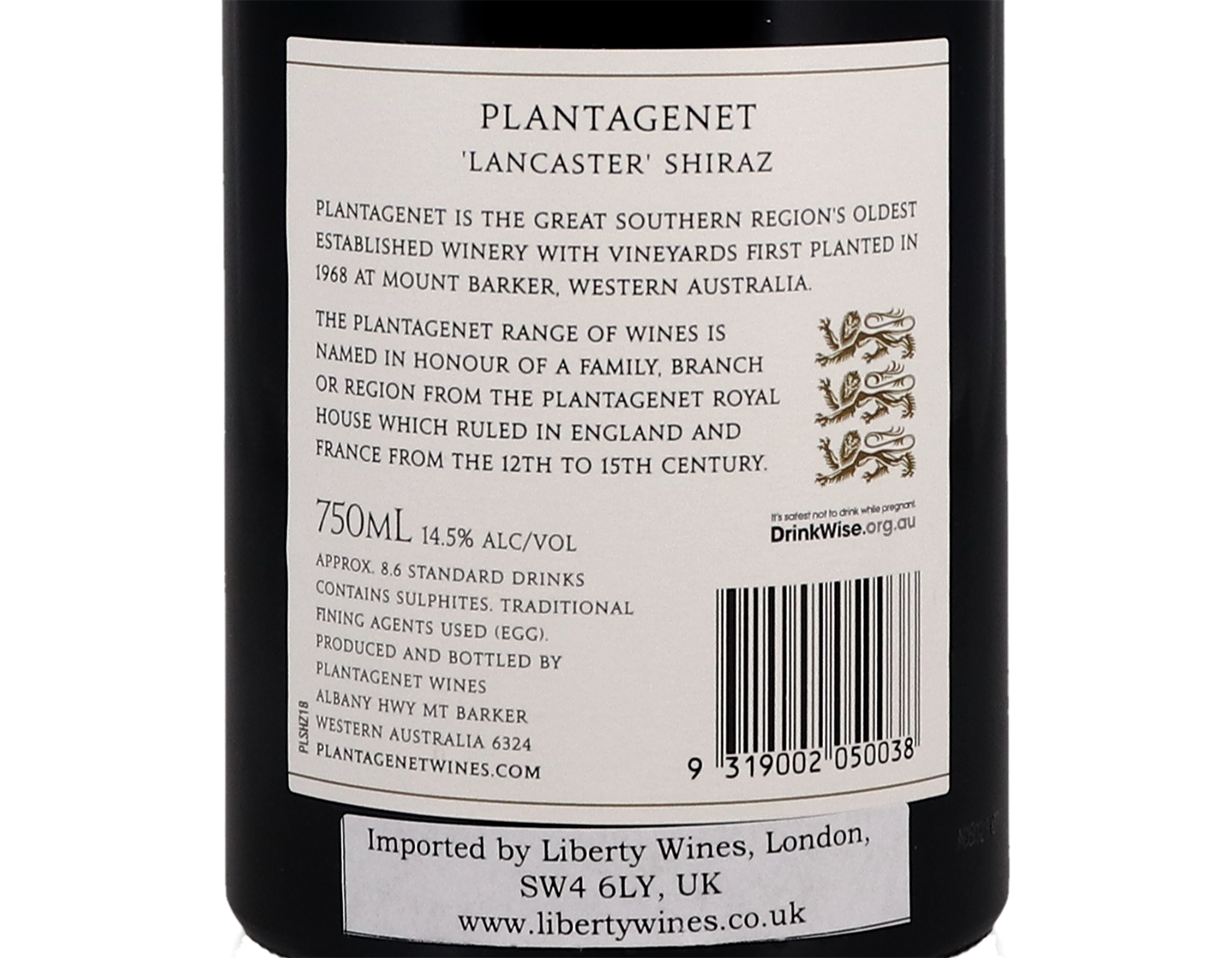 Plantagenet Lancaster Great Southern Shiraz 2018