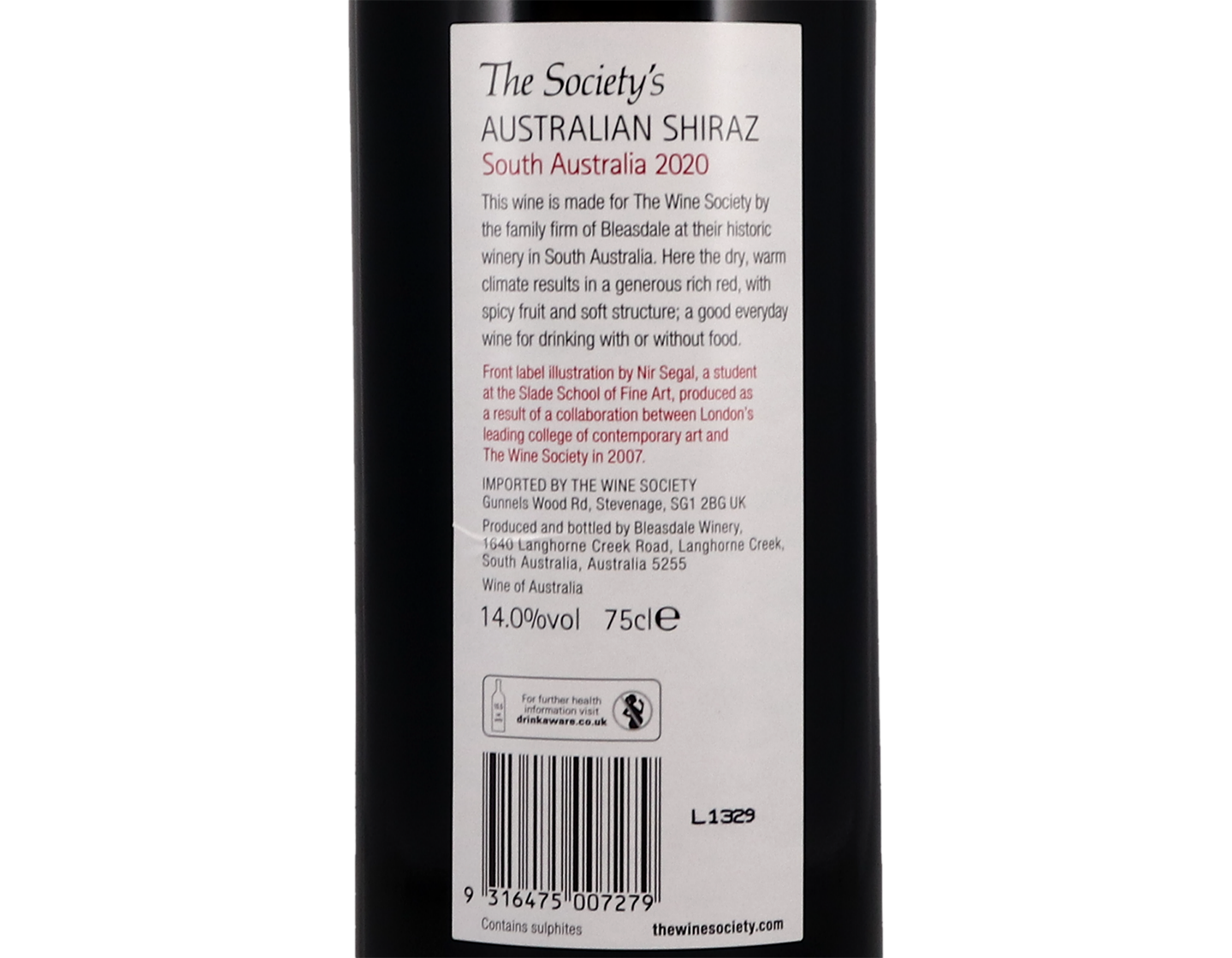 The Society's Australian Shiraz 2020