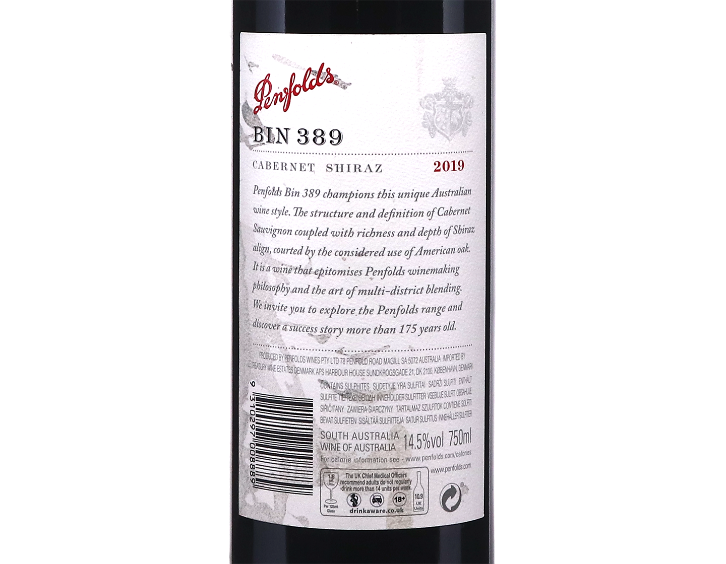 Penfold's Bin 389 Cabernet Shiraz 2019