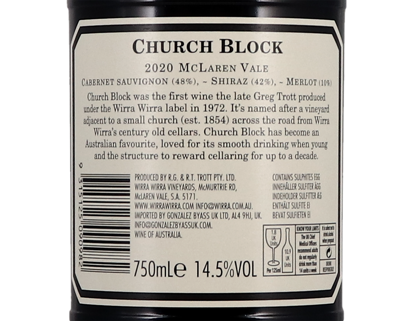 Wirra Wirra McLaren Vale Church Block 2020