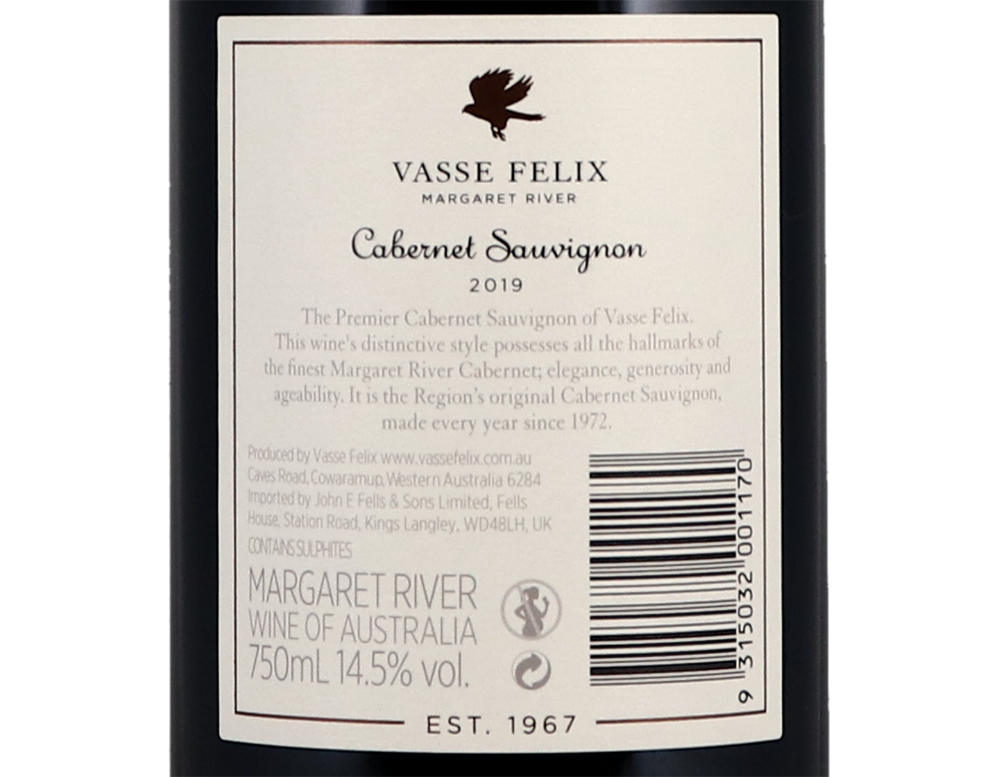 Vasse Felix Margaret River Cabernet Sauvignon 2019