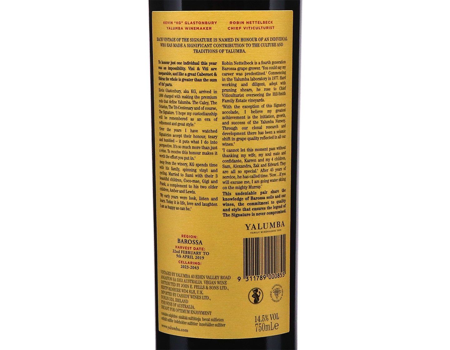 Yalumba The Signature Barossa Cabernet Sauvignon Shiraz 2019