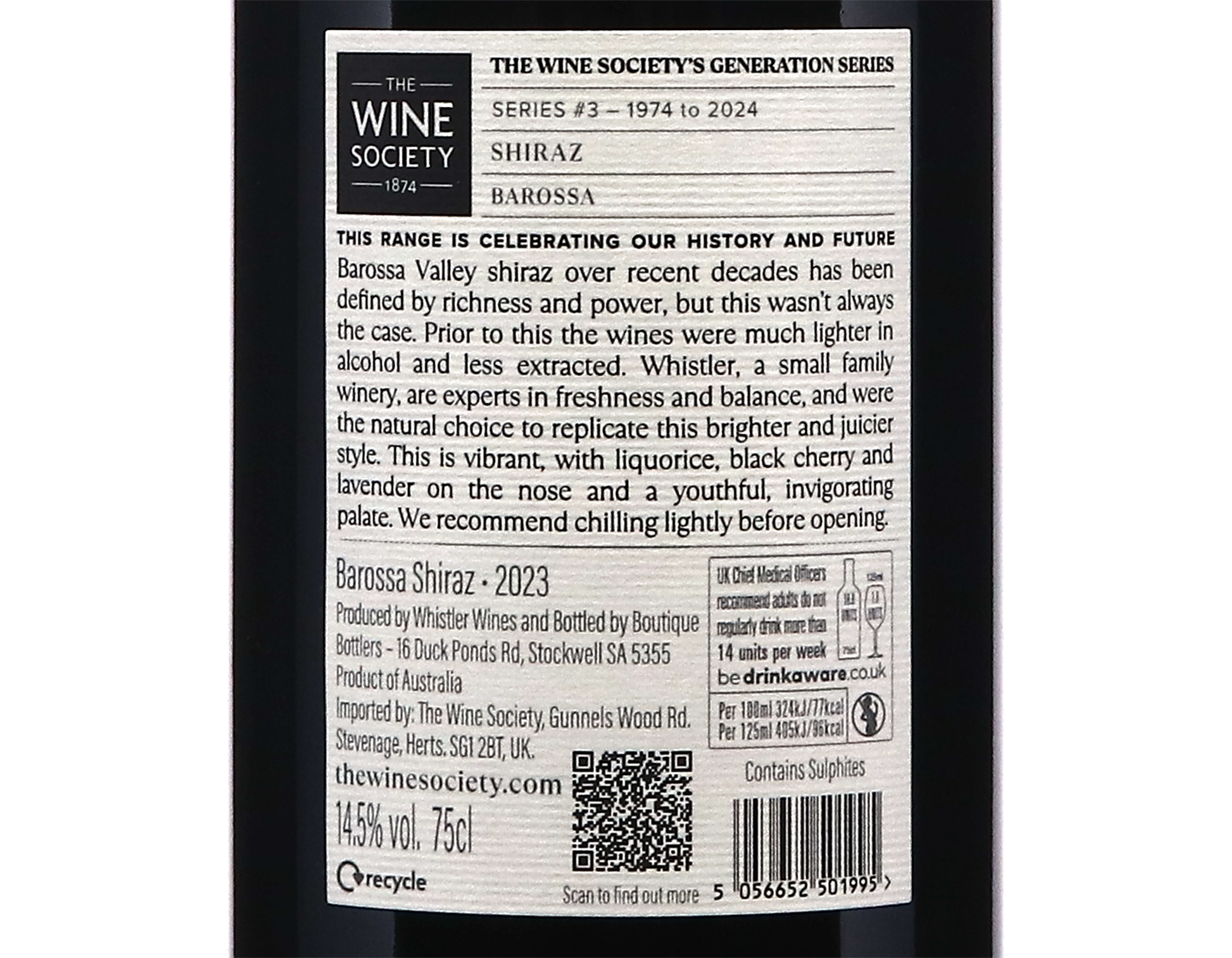 The Wine Society's Generation Series Barossa Shiraz 2023