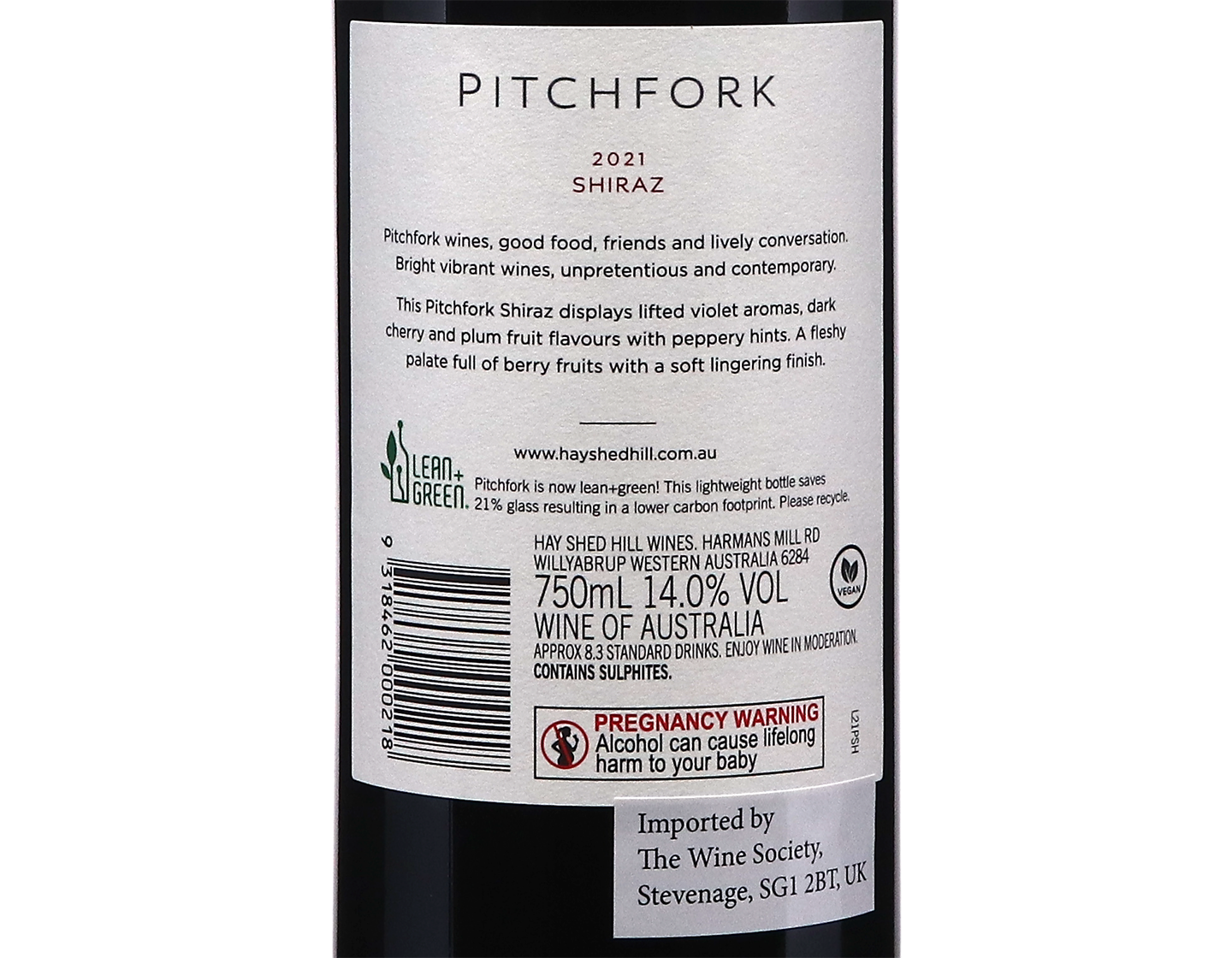 Hay Shed Hill Pitchfork Margaret River Shiraz 2021