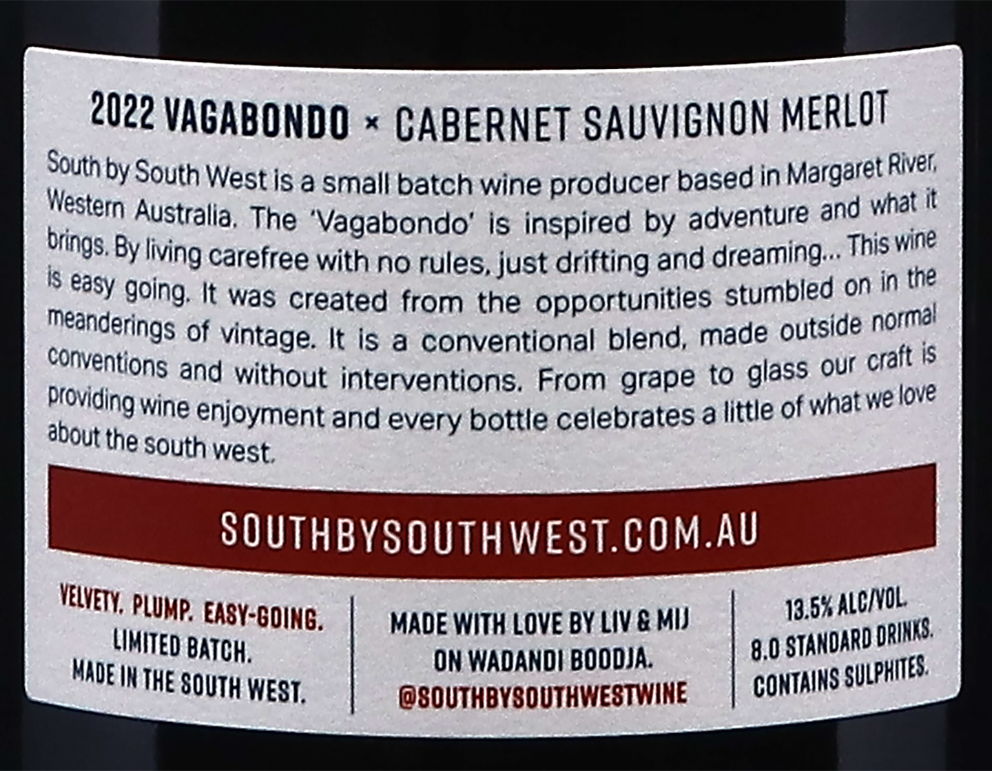 South by South West Margaret River Cabernet Sauvignon Merlot 2022