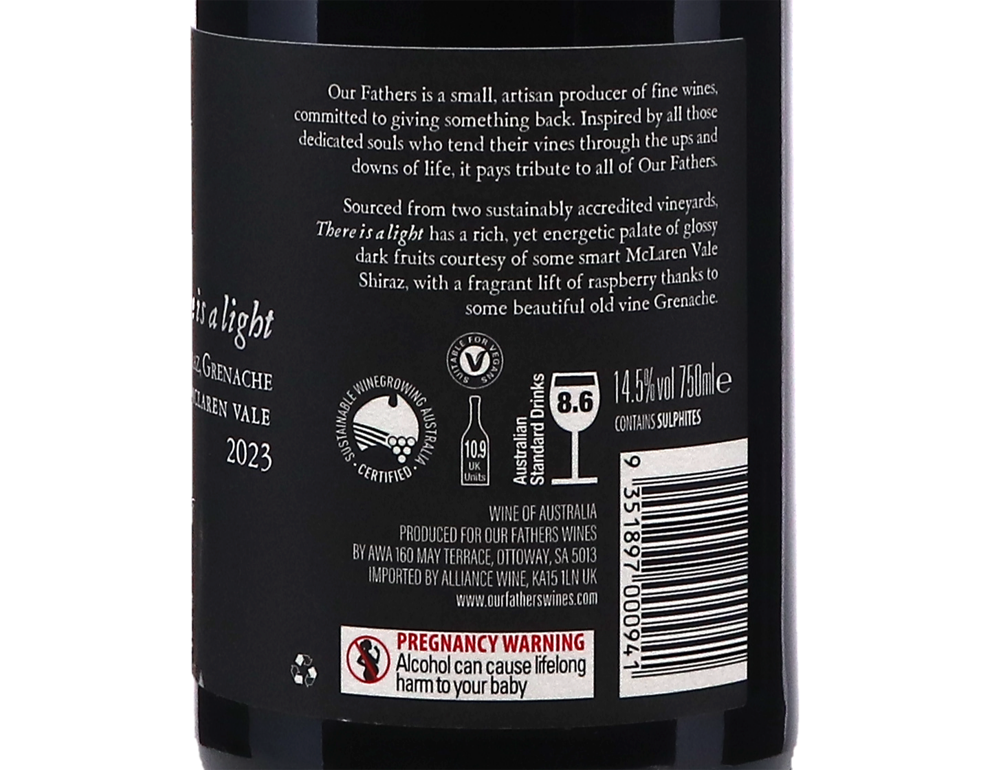 Our Fathers ‘There is a Light’ McLaren Vale Shiraz Grenache 2023