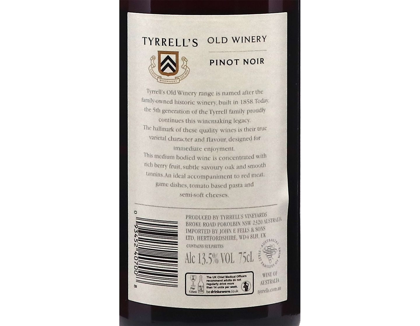 Tyrrell's Old Winery Pinot Noir 2022