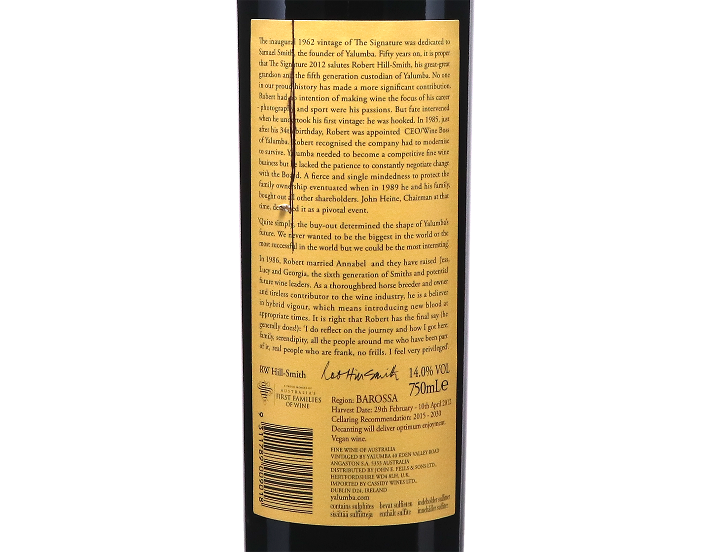 Yalumba The Signature Museum Collection Barossa Cabernet Sauvignon Shiraz 2012