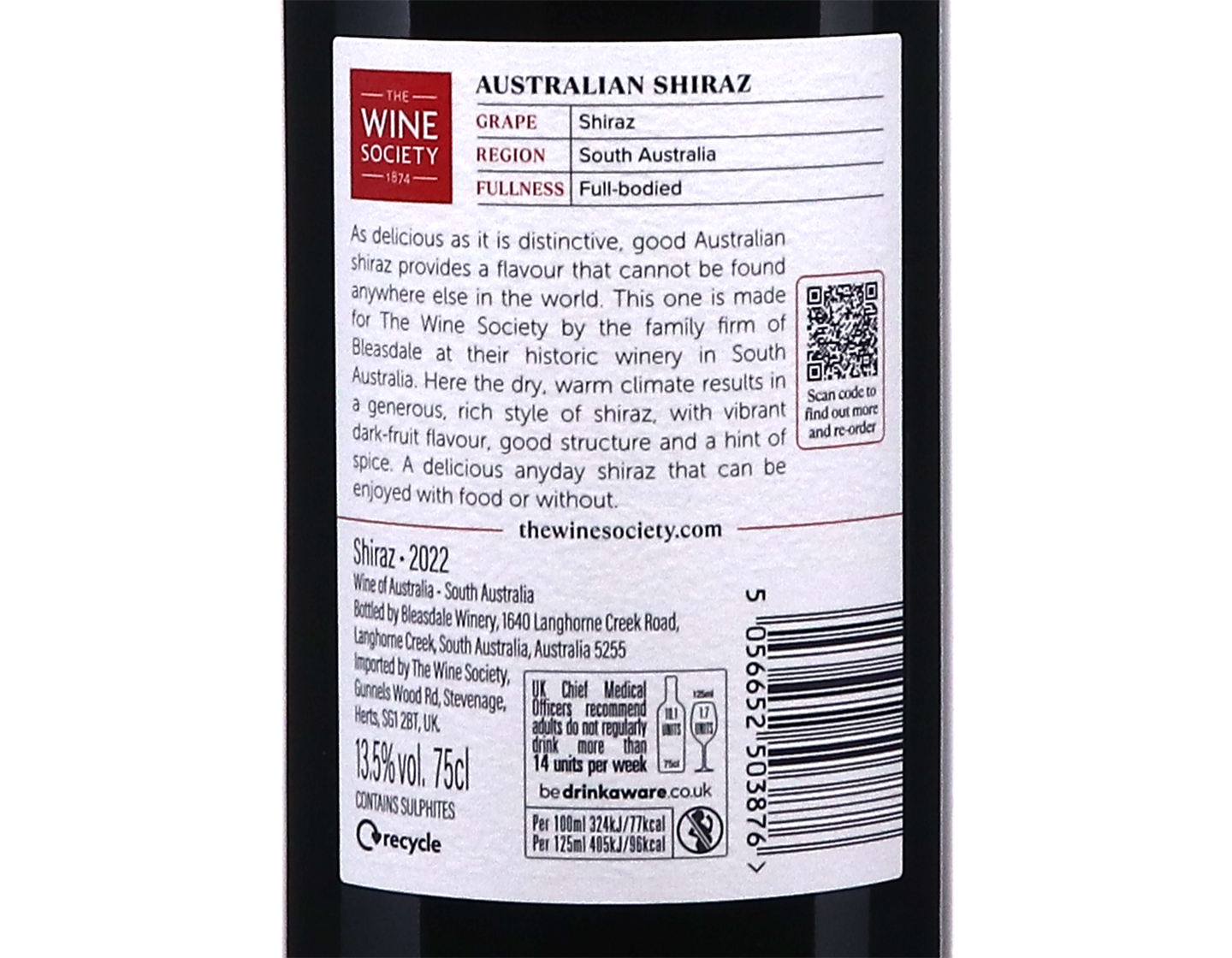 The Society's Australian Shiraz 2022