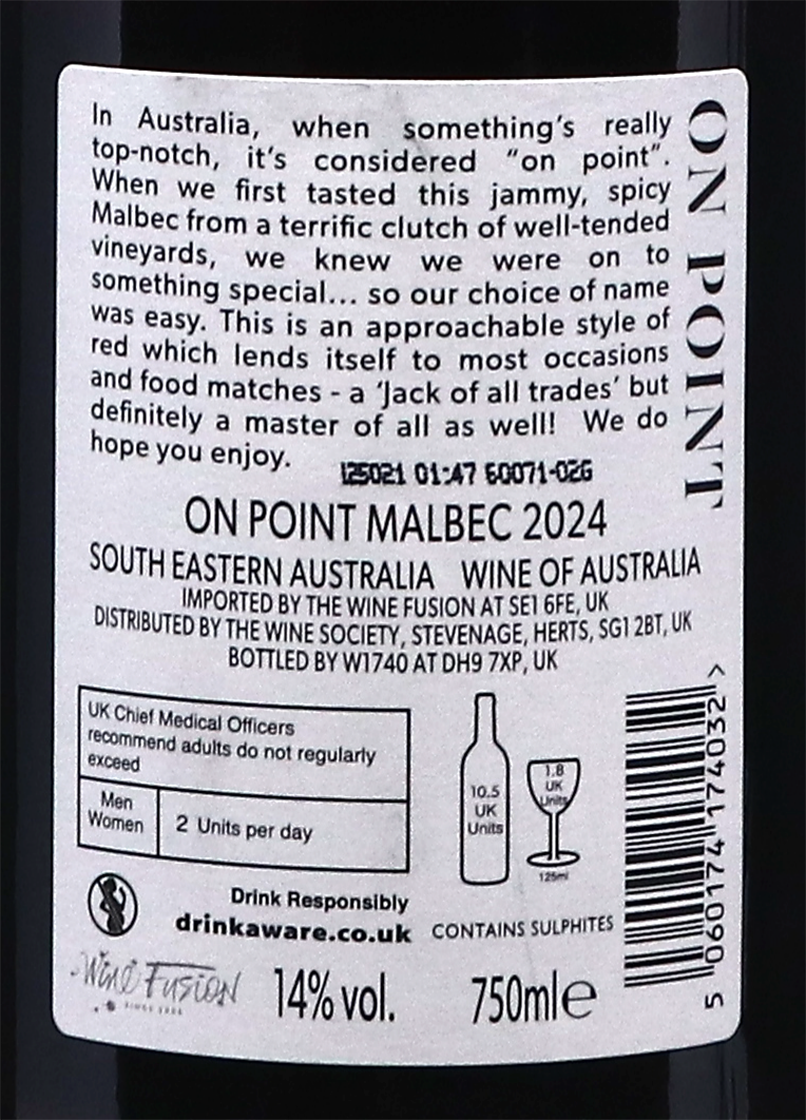 On Point Australian Malbec 2024