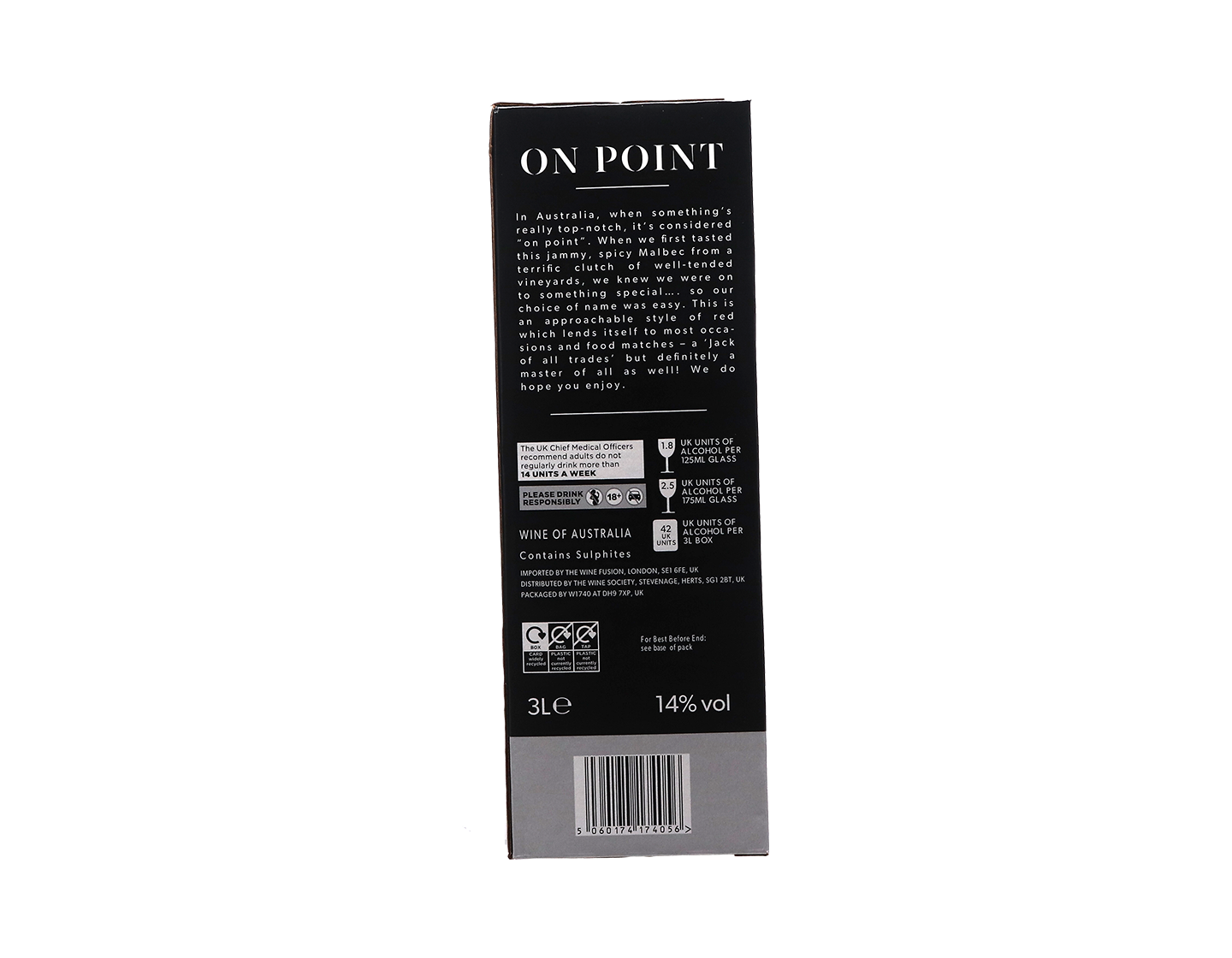 On Point Australian Malbec 2024 Bag in Box 3 litre