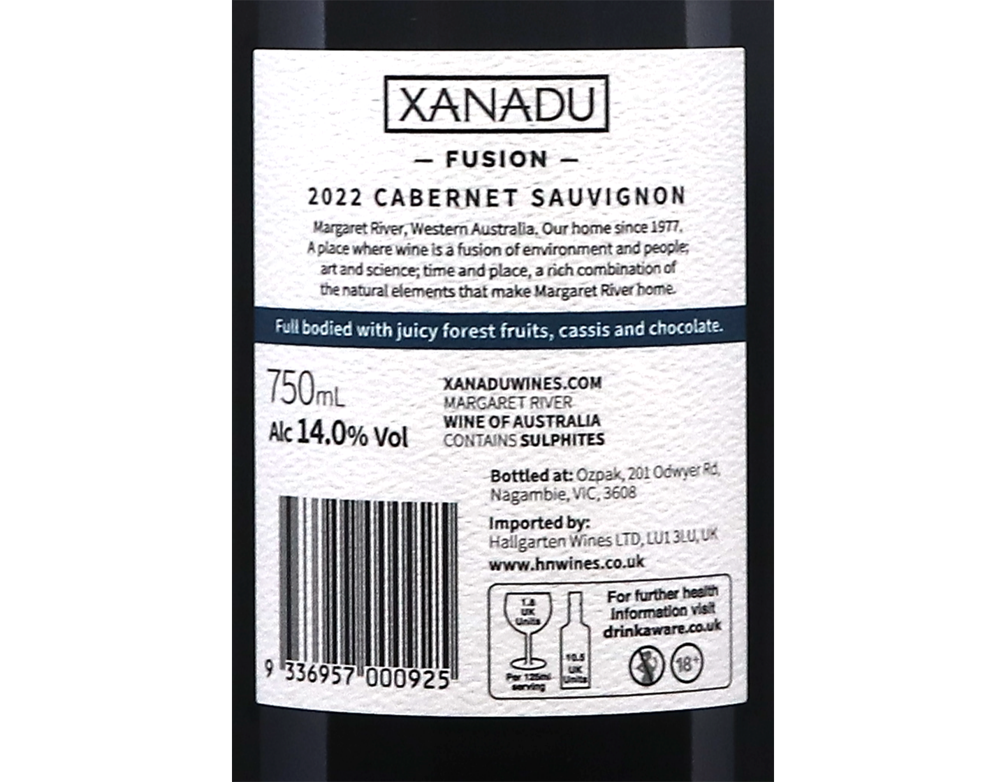 Xanadu Fusion Margaret River Cabernet Sauvignon 2022