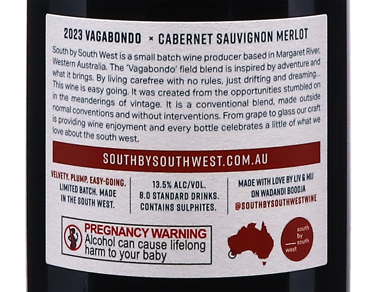 South by Southwest Margaret River Cabernet Sauvignon Merlot 2023